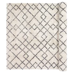 Broste Copenhagen Janson Rug 140x200cm, Ivory/Black