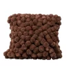 ByOn Pom Pom Cushion 45x45 Cm, Brown