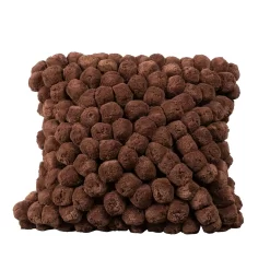 ByOn Pom Pom Cushion 45x45 Cm, Brown