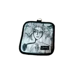 Slice Of Life Potholder, Black/White