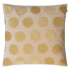 Circle Cushion Cover 50x50 Cm, Beige/Spicy Yellow