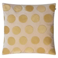 Circle Cushion Cover 50x50 Cm, Beige/Spicy Yellow