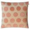Circle Cushion Cover 50x50 Cm, Beige/Rose
