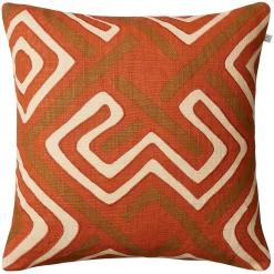 Gujarat Kussenhoes 50x50 Cm, Abrikoos-sinaasappel / Taupe / Lichtbeige