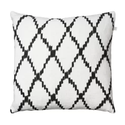 Ikat Kerela Kussensloop 50 X 50 Cm, Wit/Zwart