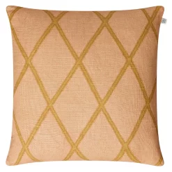 Ikat Orissa Cushion Cover 50x50 Cm, Rose/Spicy Yellow