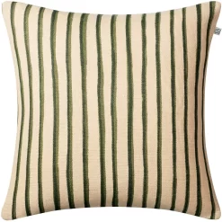 Jaipur Stripe Kussenhoes, Groen 50x50 Cm Light Beige / Cactus Green / Green