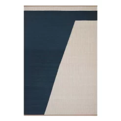 Una Traceable Vloerkleed 230 X 320 Cm, Donkerblauw/Beige/Off White