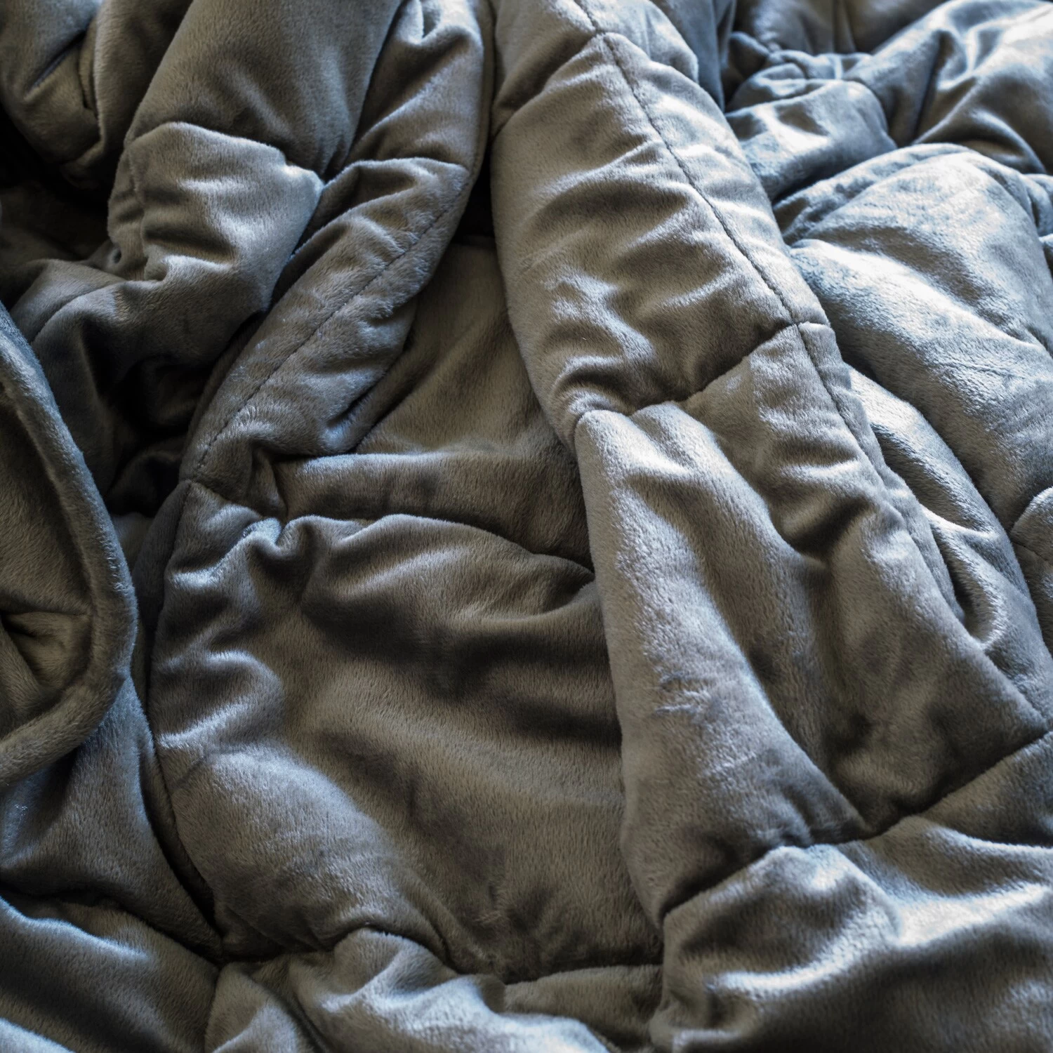 Minky Weighted Blanket 6 Kg, Grey 2 Minky Weighted Blanket 6 Kg, Grey - Afbeelding 2