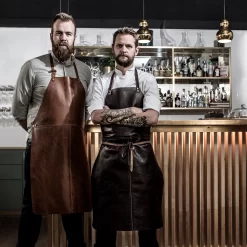 Le Chef Leren Schort, Bruin -Textielwinkel decotique le chef leather apron 20