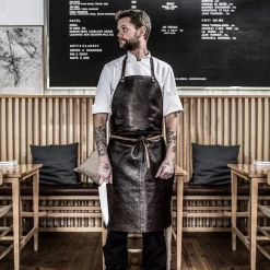 Le Chef Leren Schort, Bruin -Textielwinkel decotique le chef leather apron 21