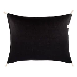 Ernst Kussenhoes Met Kwastjes Linnen 60x50 Cm, Zwart