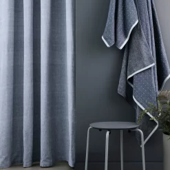Ferm LIVING Chambray Douchegordijn 160x205 Cm, Blauw -Textielwinkel ferm living chambray shower curtain blue 4