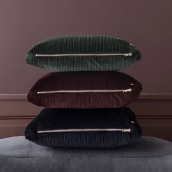 Ferm LIVING Corduroy Pillow 45x45cm, Green -Textielwinkel ferm living corduroy pillow 45x45cm green 5