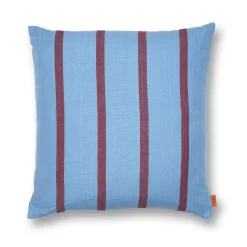 Ferm LIVING Grand Cushion Sierkussen 50x50 Cm, Faded Blue / Burgundy