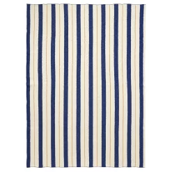 Pinstripe Throw, Blue