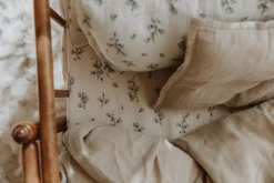 Bluebell Muslin Hoeslaken, 90x200 Cm -Textielwinkel garbo friends bluebell muslin hoeslaken 3
