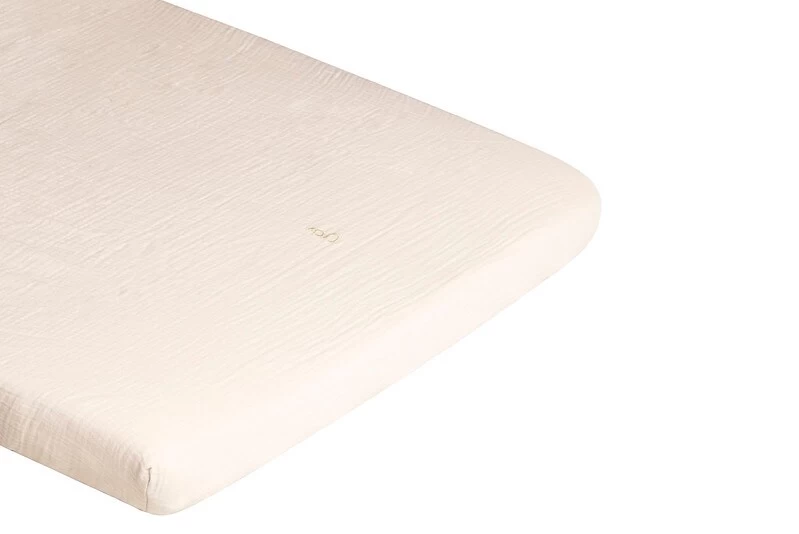 Eggshell Muslin Hoeslaken, 60x120 Cm 2 Eggshell Muslin Hoeslaken, 60x120 Cm - Afbeelding 2