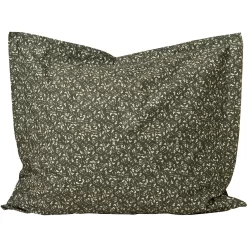 Floral Moss Adult Pillowcase, Dark Moss Green