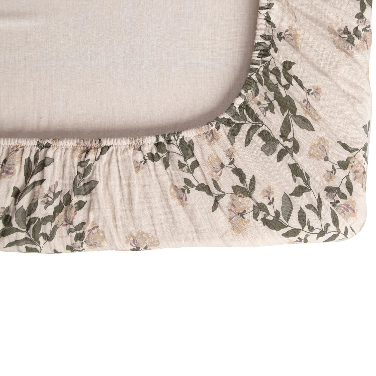 Honeysuckle Muslin Hoeslaken, 90x200 Cm 2 Honeysuckle Muslin Hoeslaken, 90x200 Cm - Afbeelding 2