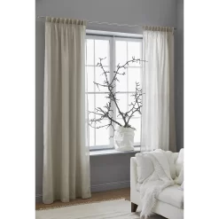 Dalsland Gordijn Met Gordijnband 145x250 Cm, Oatmeal -Textielwinkel himla dalsland curtain 145x250 cm oatmeal 3