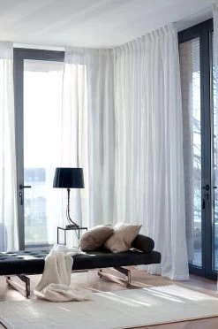 Dalsland Gordijn Met Gordijnband 145x290 Cm, Wit -Textielwinkel himla dalsland curtain with heading tape 145x290 cm 9