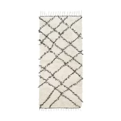 House Doctor Zena Vloerkleed 90 X 200 Cm, Wit/Zwart