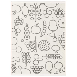 Iittala Oiva Toikka Collection Towel, 50x70 Cm, Frutta Grey