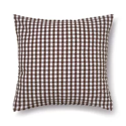 Juna Bæk & Bølge Kussensloop 50x60 Cm, Wit / Chocolade