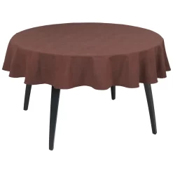 Juna Basic Table Cloth Round Ø170 Cm, Chocolate