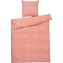 Juna Bæk & Bølge Lines Dekbedovertrekset 140x200 Cm, Chili / Berken