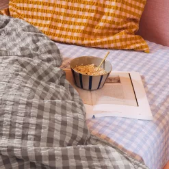 Juna Bæk & Bølge Dekbedovertrekset 140x200 + 60x63 Cm, Grijs -Textielwinkel juna bkblge beddengoed 140x200 cm 24