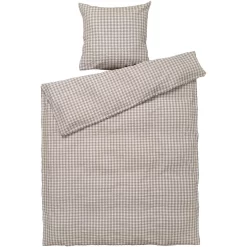 Juna Bæk & Bølge Dekbedovertrekset 220x220 + 50x60 Cm, Grijs