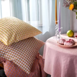 Juna Bæk&Bølge Dekbedovertrekset 140x200 + 50x70 Cm, Lavendel / Perzikkleurig -Textielwinkel juna bkblge dekbedovertrekset 46