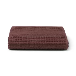 Juna Check Handdoek 70x140 Cm, Chocolade -Textielwinkel juna check towel chocolate 4