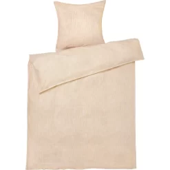 Juna Monochrome Lines Dekbedovertrekset 150x210 + 50x60 Cm, Geel