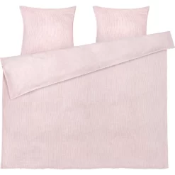 Juna Monochrome Lines Dekbedset 220x220 + 50x60 Cm, Roze