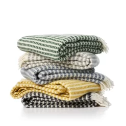 Klippan Yllefabrik Knut Plaid 130 X 200 Cm, Groen -Textielwinkel klippan yllefabrik knut wool plaid 130x200 cm 1 2