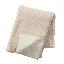 Klippan Yllefabrik Peak Wool Plaid 130x180 Cm, Beige