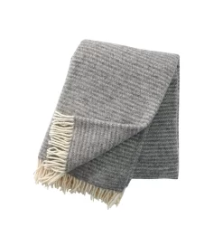 Klippan Yllefabrik Ralph Wool Plaid 130x200 Cm, Light Grey