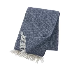 Klippan Yllefabrik Stella Plaid 130 X 200 Cm, Smokey Blue