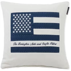 Lexington Arts & Crafts Kussenhoes 50x50 Cm, Gebroken Wit / Blauw