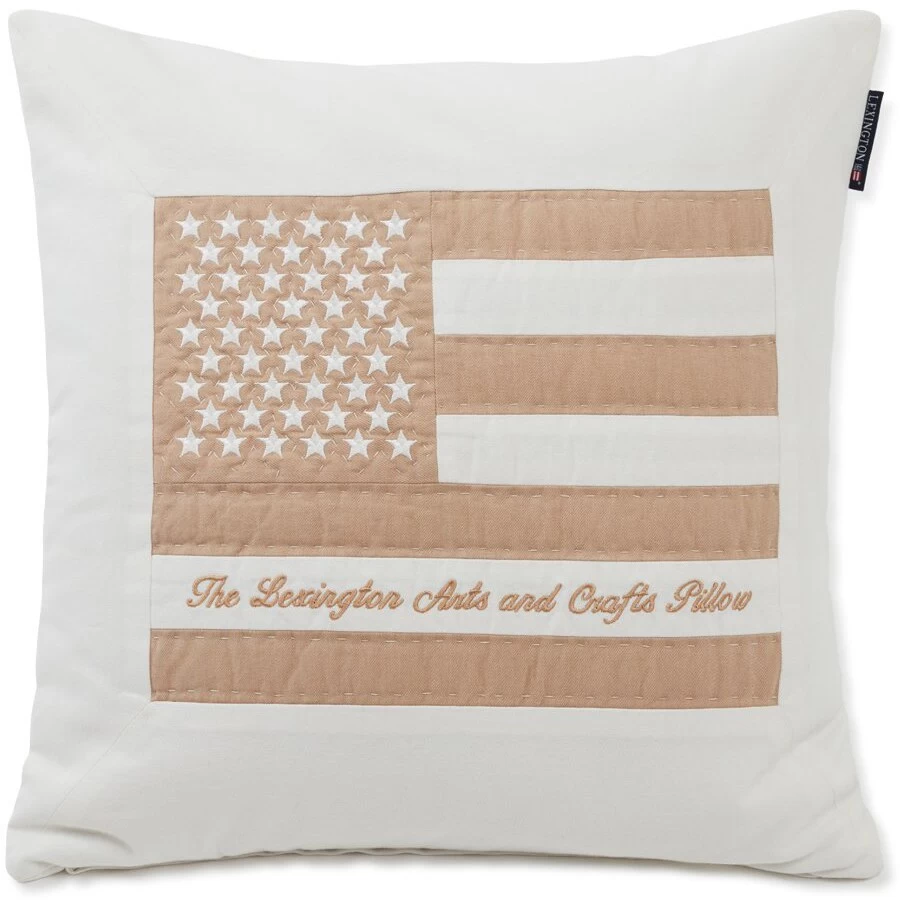 Lexington Arts & Crafts Kussenhoes 50x50 Cm, Gebroken Wit / Beige 1 Lexington Arts & Crafts Kussenhoes 50x50 Cm, Gebroken Wit / Beige