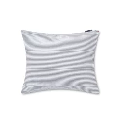 Lexington Blue/White Washed Striped Cotton Pillowcase 50x60 Cm