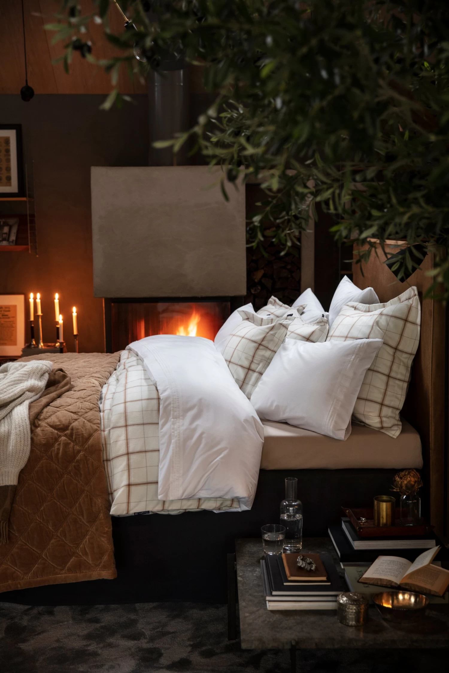 Lexington Checked Dekbedovertrek Off-white / Beige, 220x220 Cm 3 Lexington Checked Dekbedovertrek Off-white / Beige, 220x220 Cm - Afbeelding 3