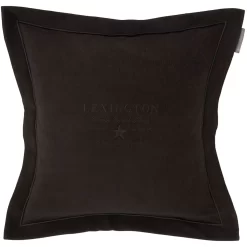 Lexington Hotel Velvet Embroidery Sham 50x50 Cm, Dark Grey