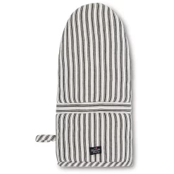 Lexington Icons Herringbone Striped Ovenwant, Zwart