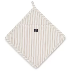 Lexington Icons Herringbone Striped Pannenlap, Beige