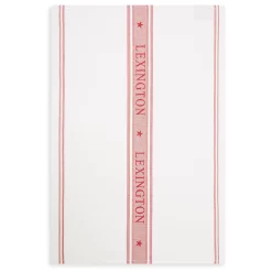 Lexington Icons Jacquard Star Keukenhanddoek, Wit / Rood