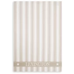 Lexington Icons Twill Waffle Striped Theedoek, Beige